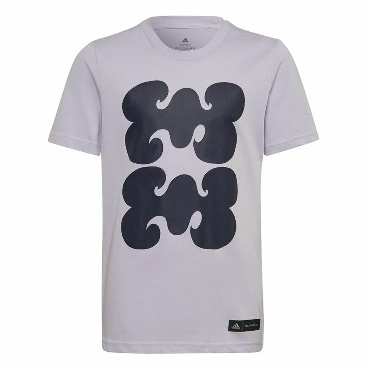 Child's Short Sleeve T-Shirt Adidas Marimekko Graphic Plum 7-8 Years