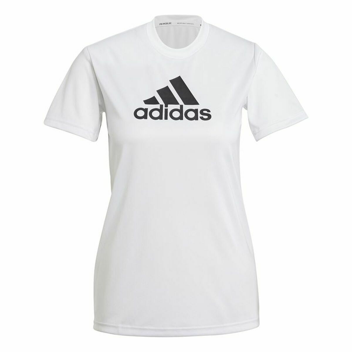 Women’s Short Sleeve T-Shirt Adidas Primeblue D2M Logo Sport  White S