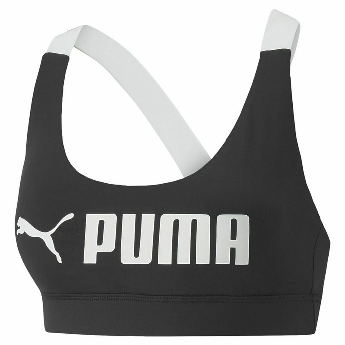 Sports Bra Puma Black White Multicolour L