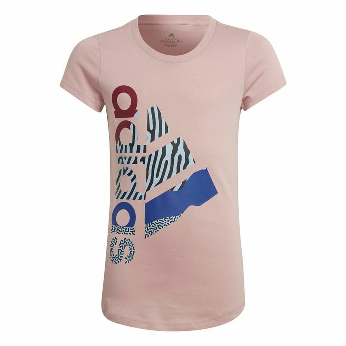 Child's Short Sleeve T-Shirt Adidas Girl Power Pink 14-15 Years