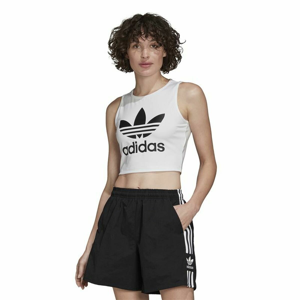 Women's Sleeveless T-shirt Adidas Tank  White 40