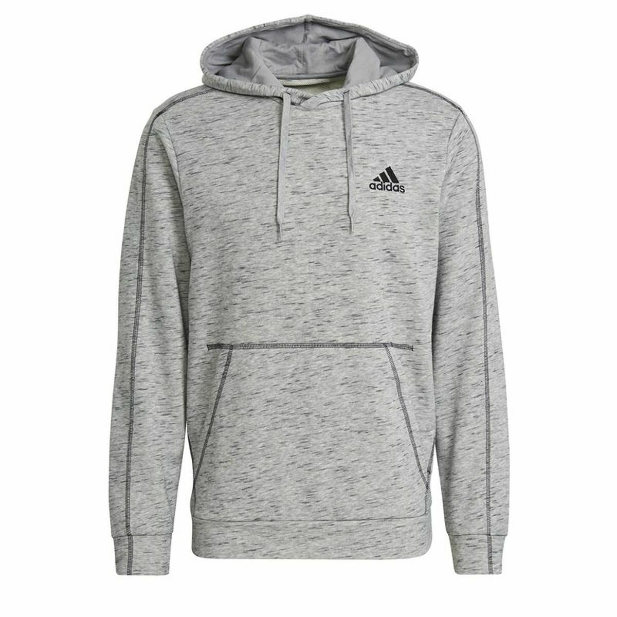 Men’s Hoodie Adidas Essentials Mélange Embroidered Light grey M