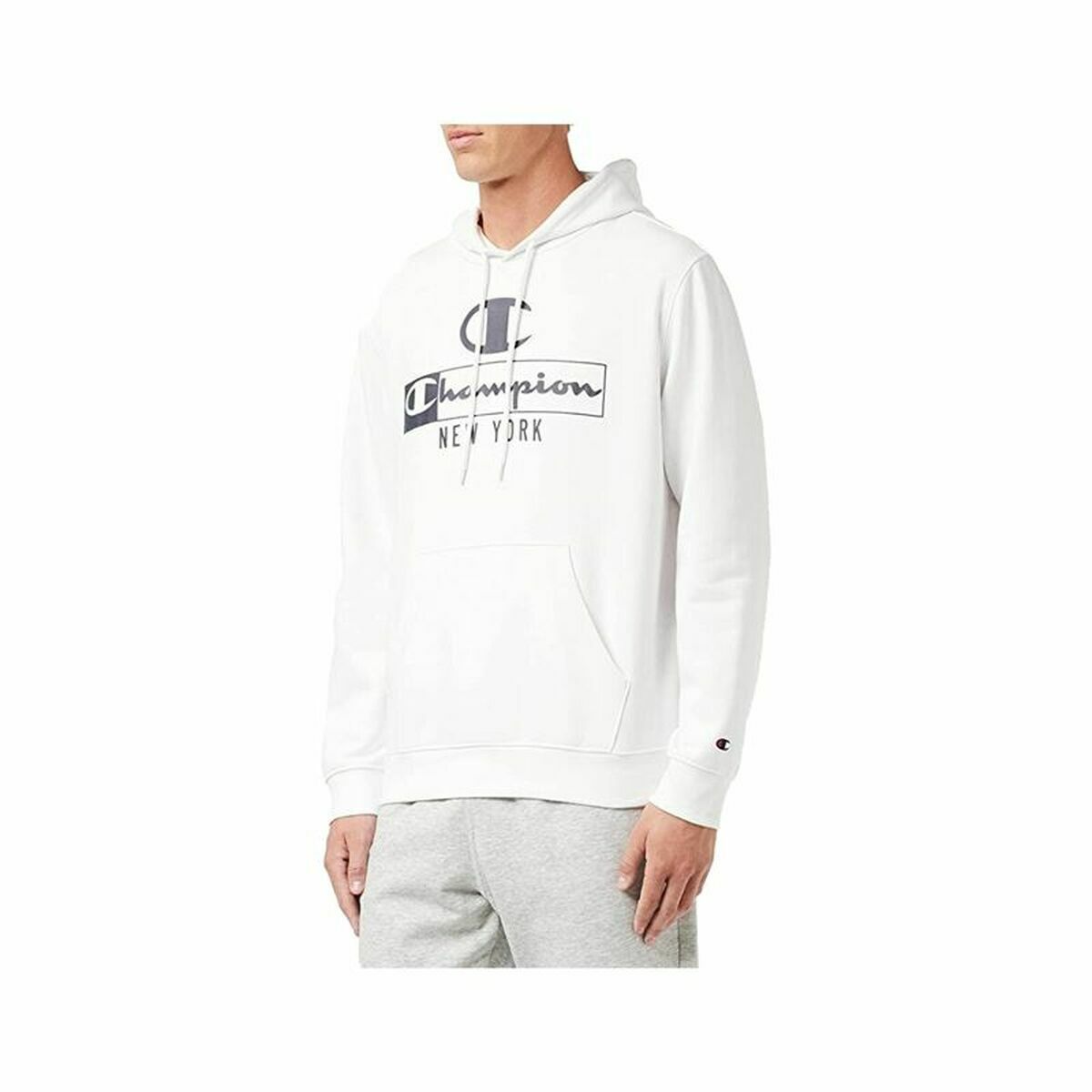 Men’s Hoodie Champion New York White XL