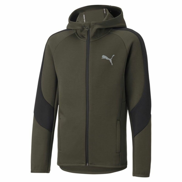 Children's Sports Jacket Puma Evostripe Dark green 11-12 Years