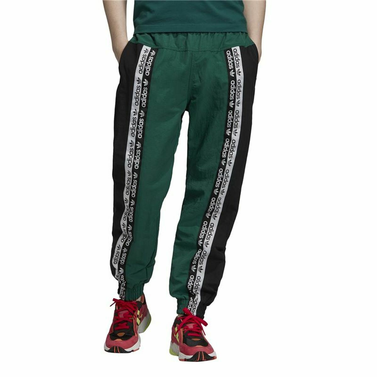 Adult's Tracksuit Bottoms Adidas R.Y.V. Men Dark green S