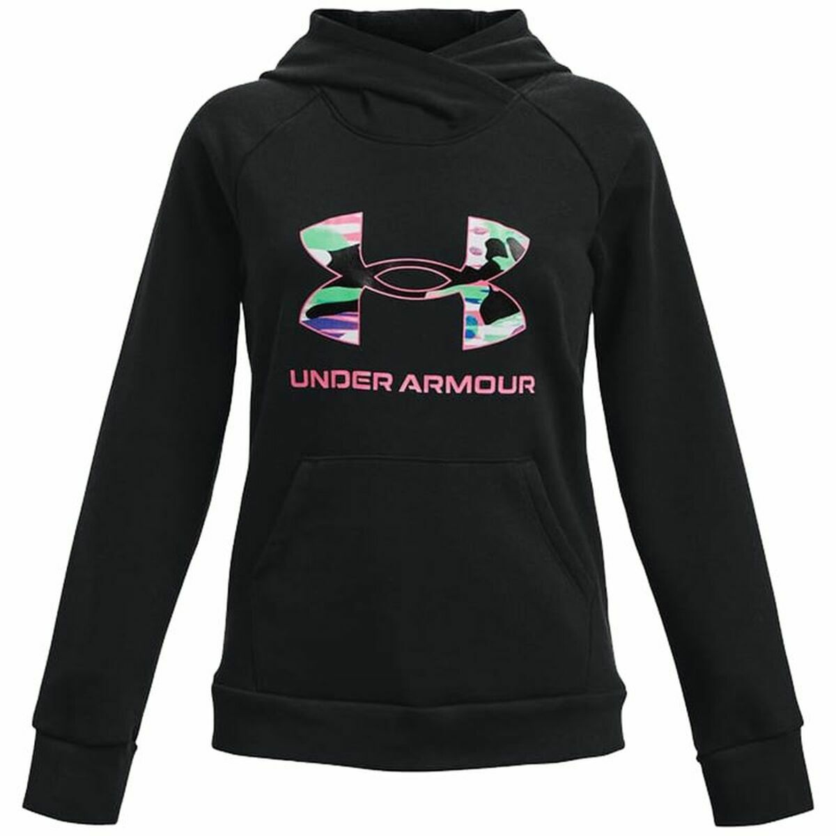Hooded Sweatshirt for Girls Under Armour Rival Big Logo Black 10-12 Years