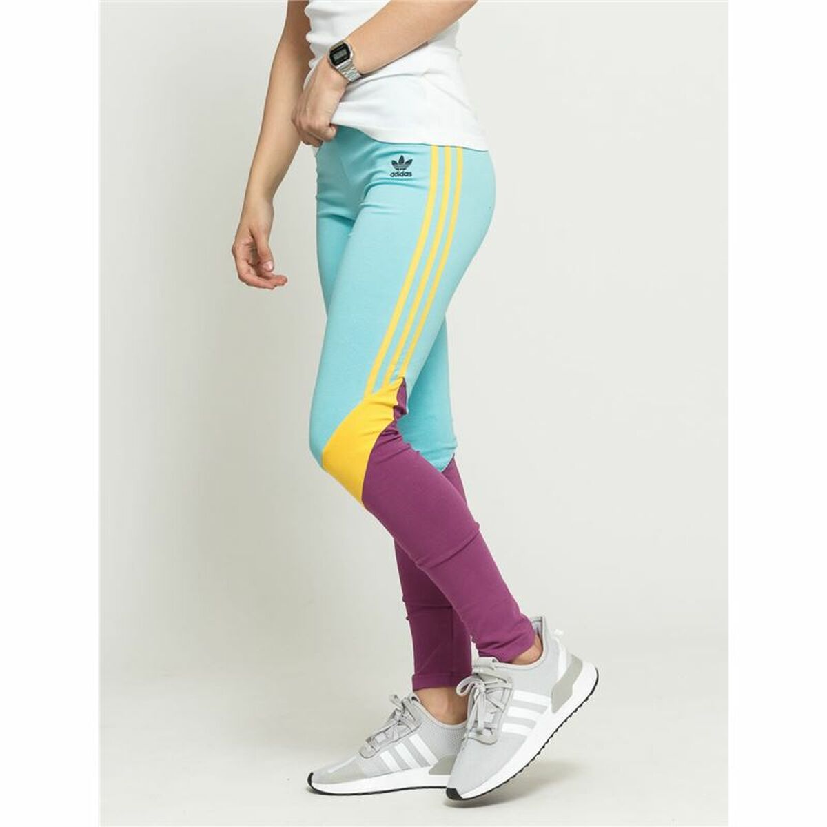 Sport leggings for Women Adidas  High-Waisted Aquamarine 32