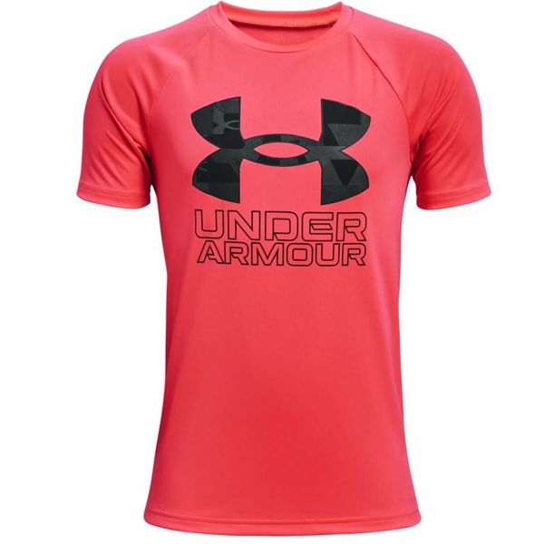 Children’s Short Sleeve T-Shirt Under Armour Tech Hybrid Red XL