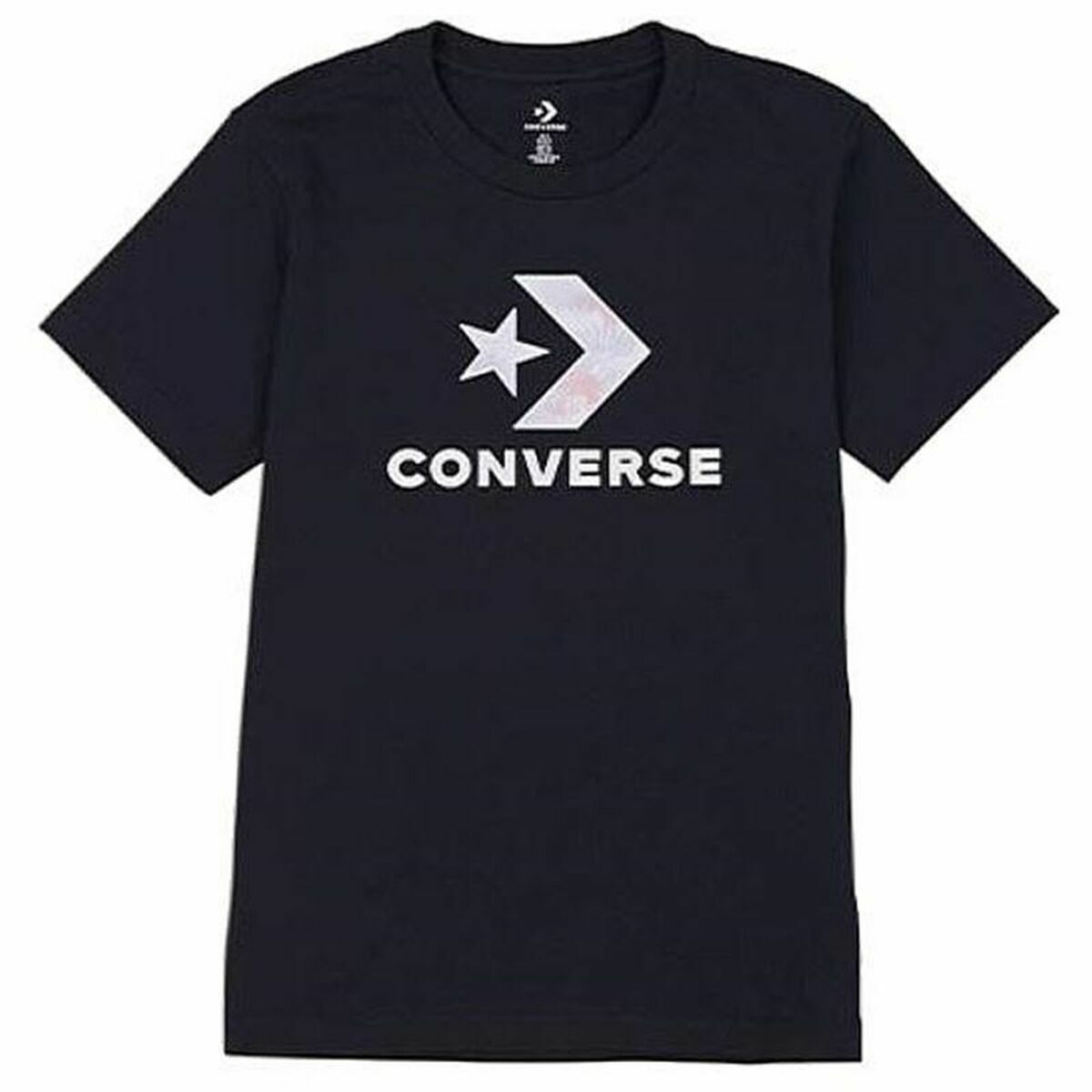 Women’s Short Sleeve T-Shirt Converse Seasonal Star Chevron Black XS