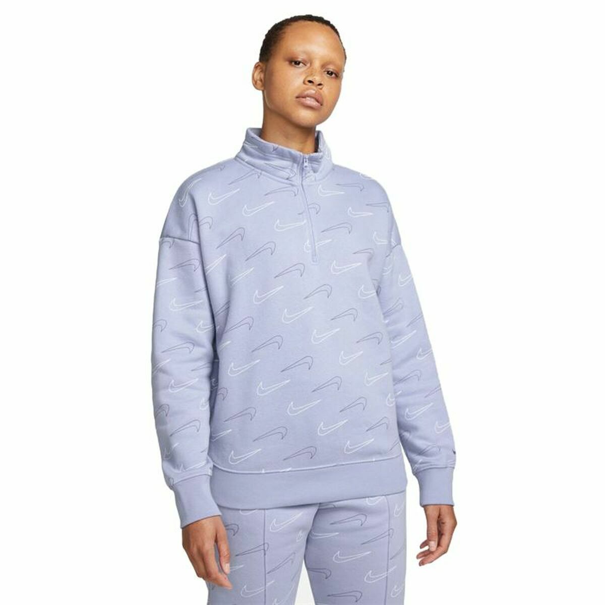 Women’s Sweatshirt without Hood Nike Lilac XS