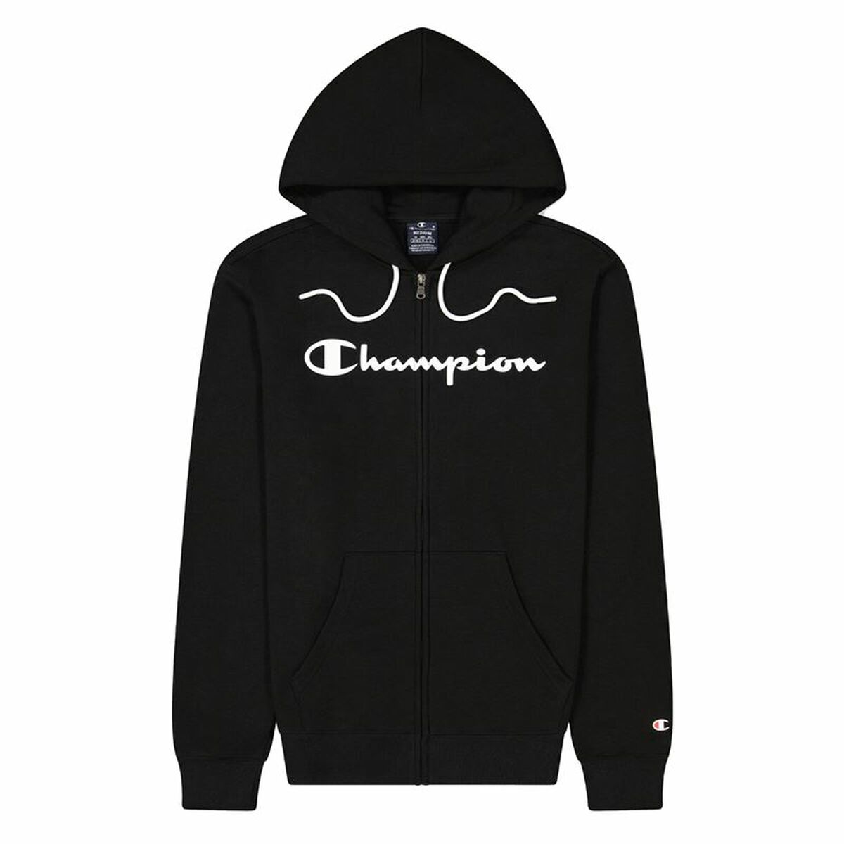 Men’s Hoodie Champion Hooded Full Zip Black XL