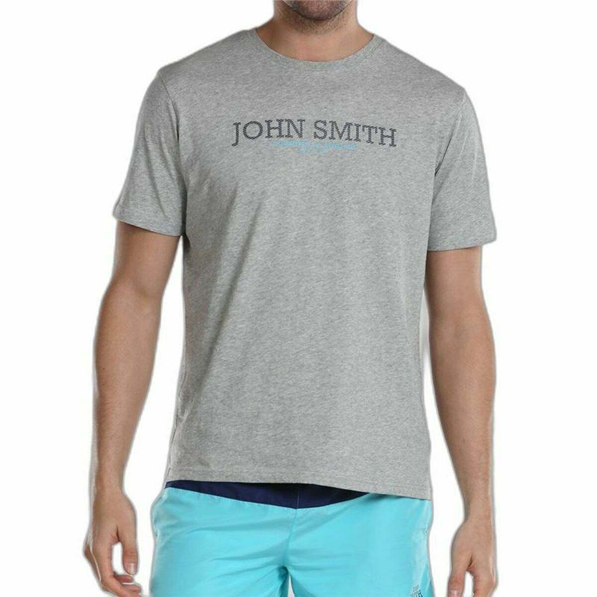 Men’s Short Sleeve T-Shirt John Smith Efebo Grey L