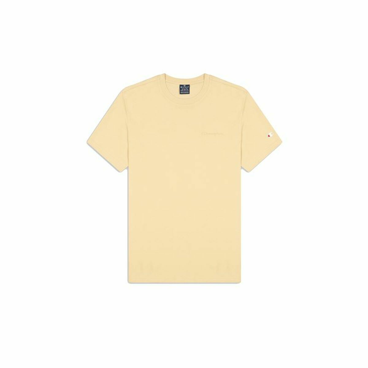Men’s Short Sleeve T-Shirt Champion Crewneck Beige M