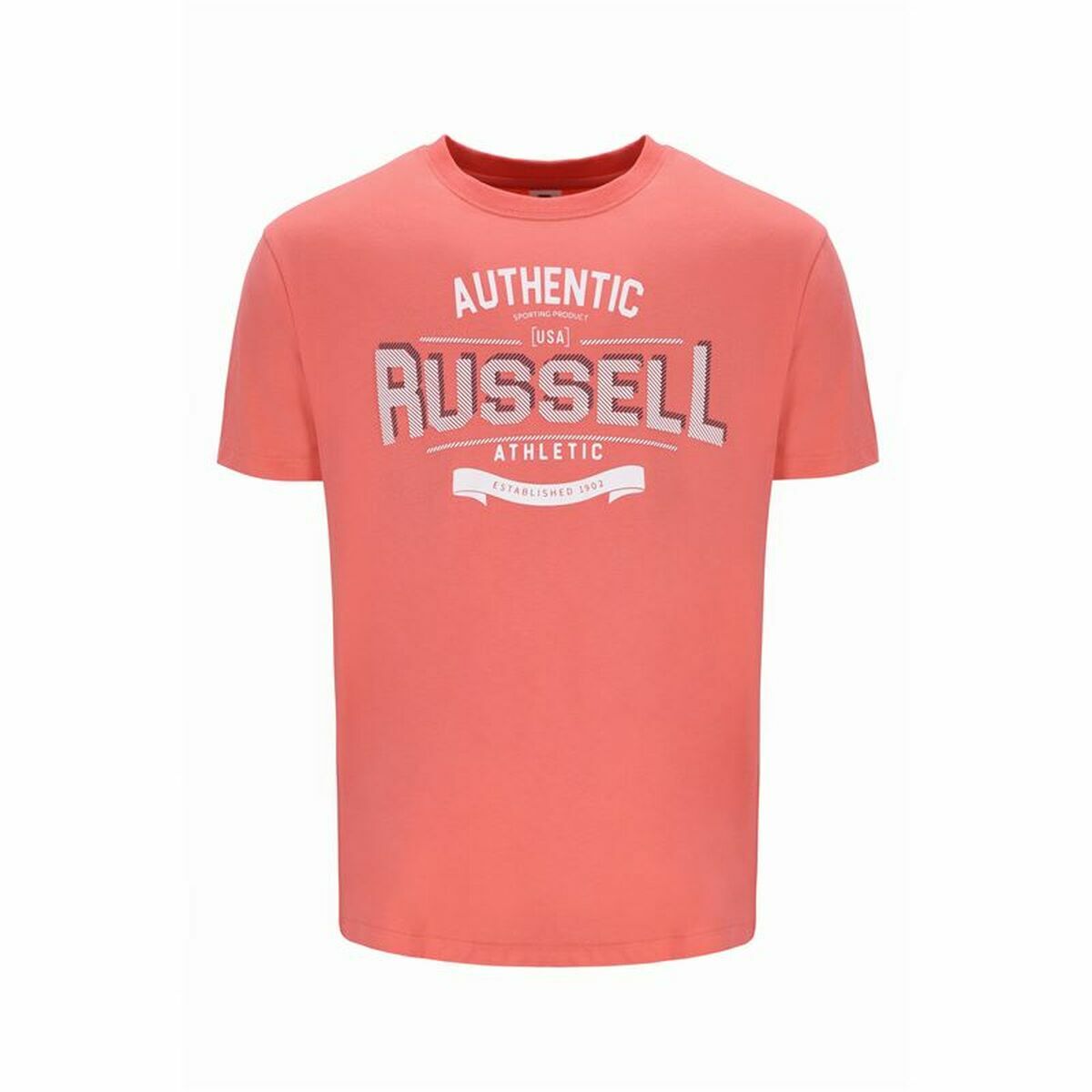 Men’s Short Sleeve T-Shirt Russell Athletic Amt A30081 Orange Coral M