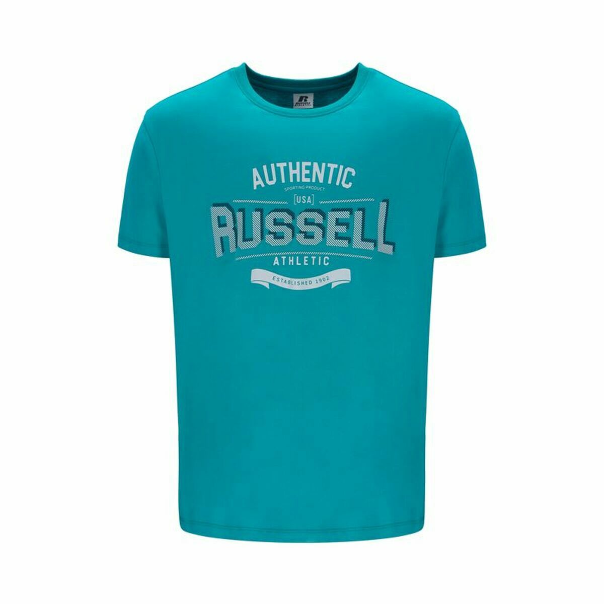 Men’s Short Sleeve T-Shirt Russell Athletic Amt A30081 Aquamarine L