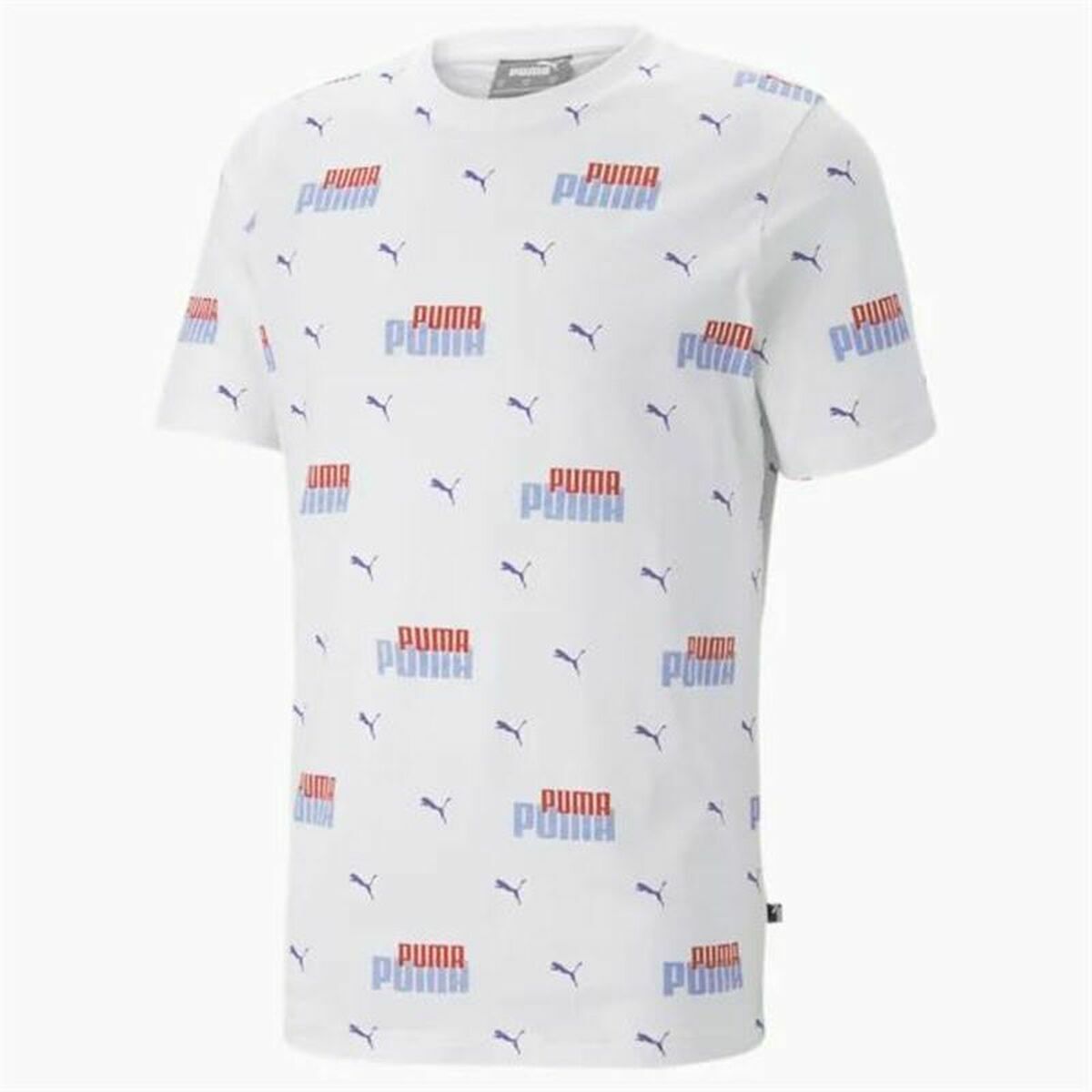 Men’s Short Sleeve T-Shirt Puma  Ess+ Logo Power White S