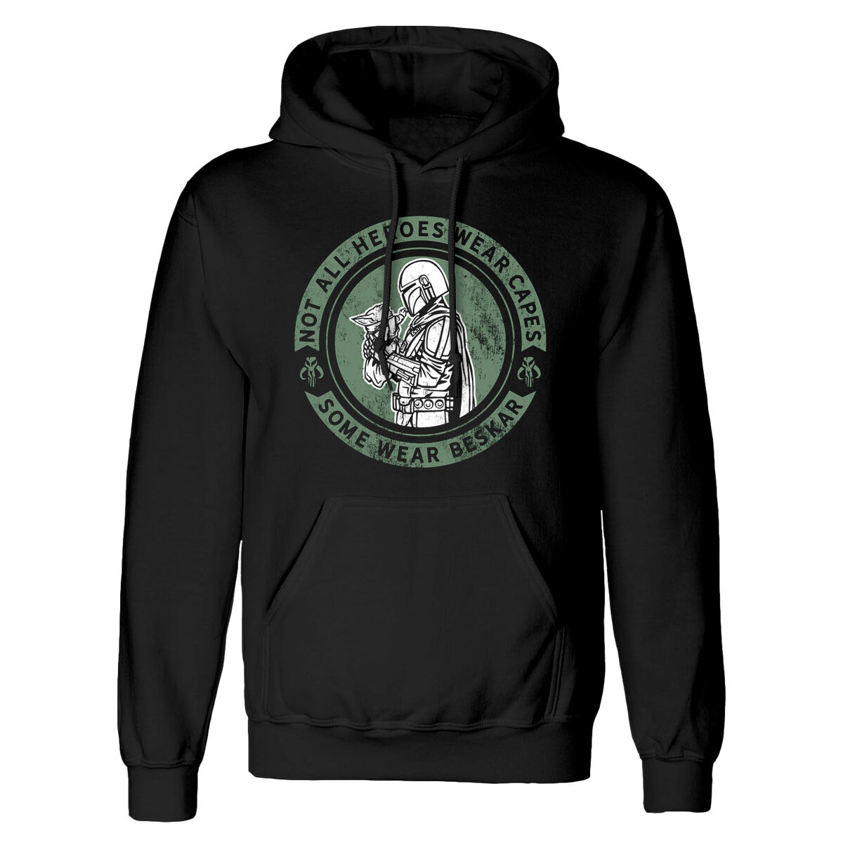 Men’s Hoodie The Mandalorian Wear Beskar Black XXL