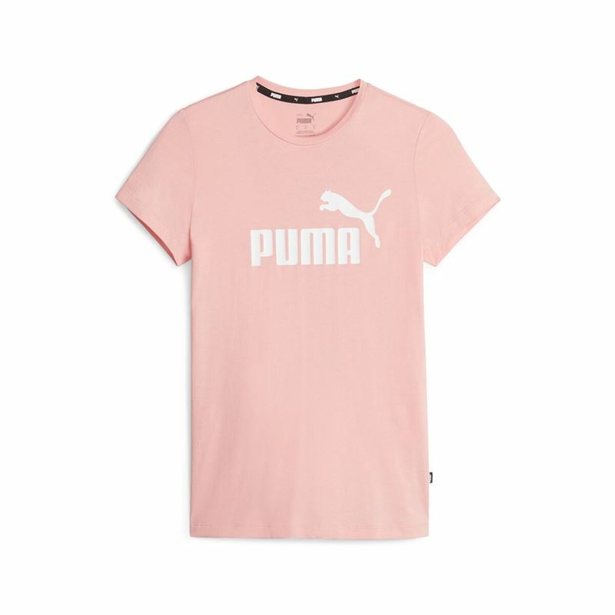 Women’s Short Sleeve T-Shirt Puma Ess Logo Light Pink XS