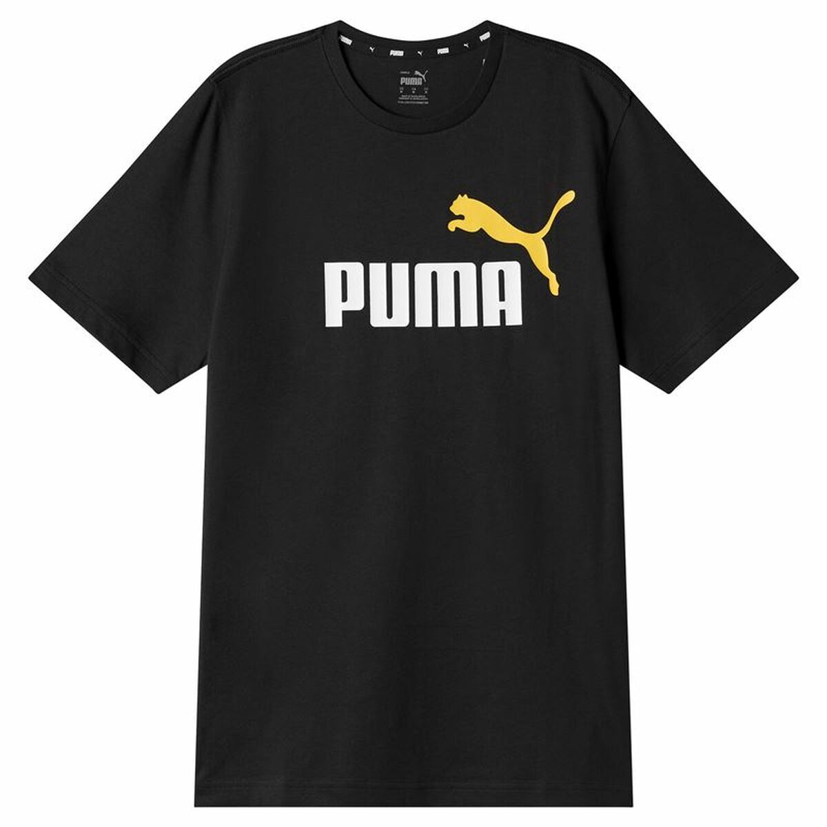 Men’s Short Sleeve T-Shirt Puma Ess+ 2 Col Logo Black S