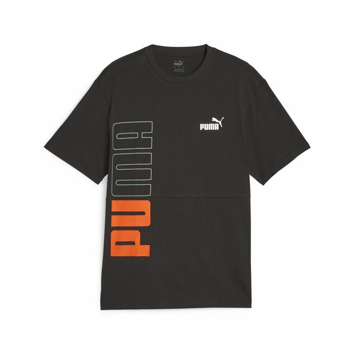Men’s Short Sleeve T-Shirt Puma Power Colorblock Black M