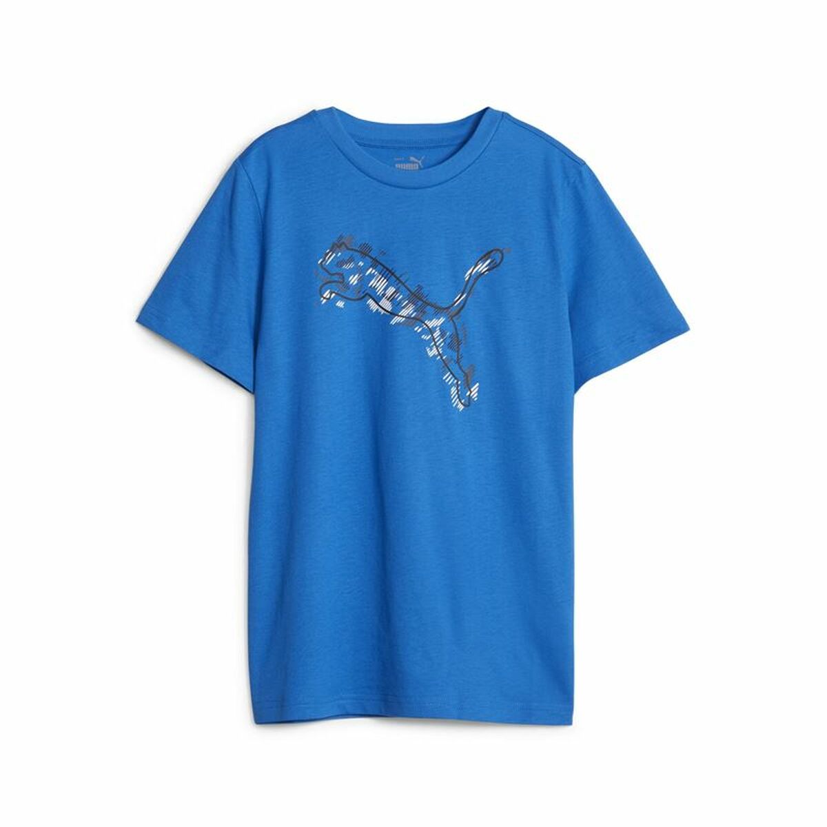 Child's Short Sleeve T-Shirt Puma Active Sports Graphic Blue 5-6 Years