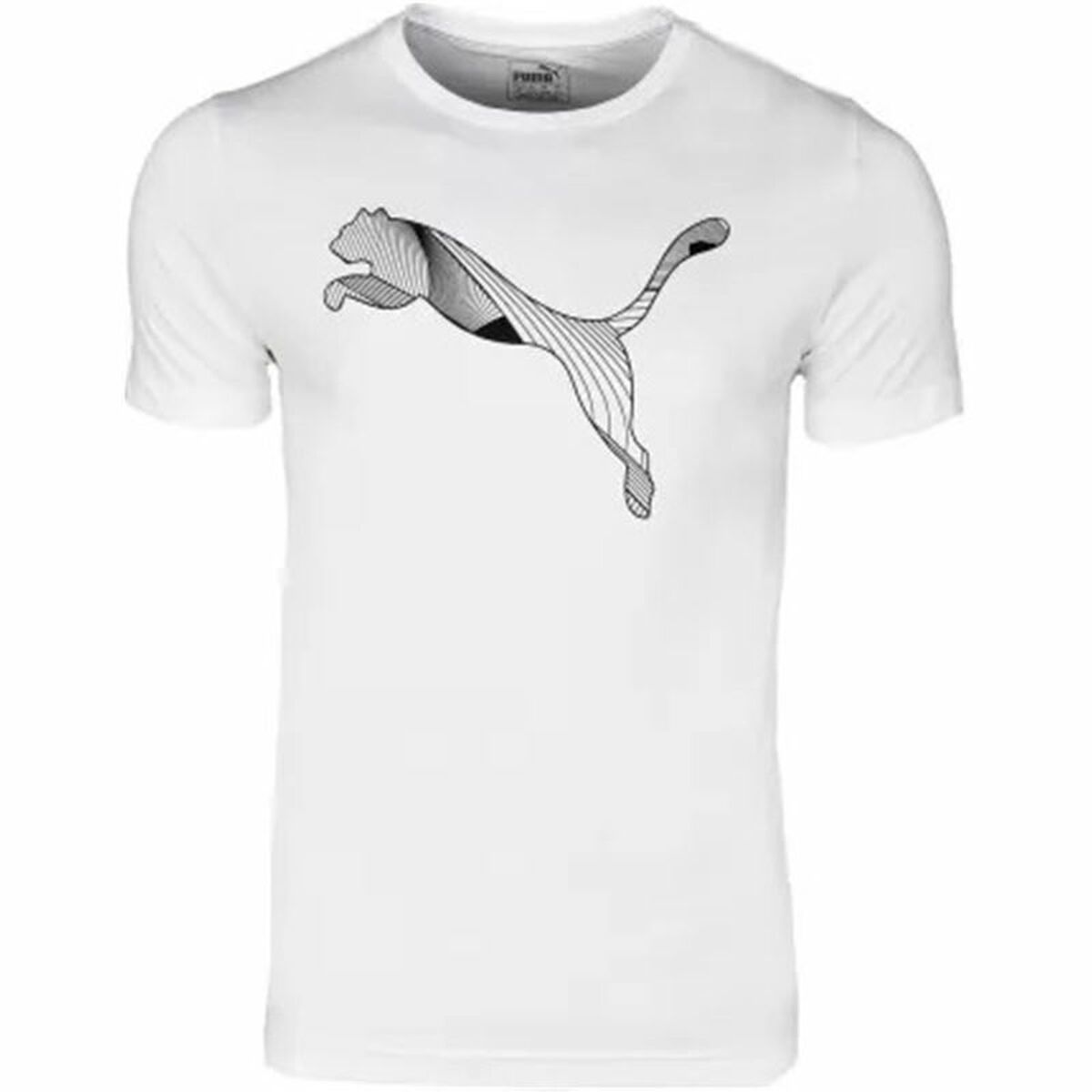 Child's Short Sleeve T-Shirt Puma Active Sports Graphic White 7-8 Years