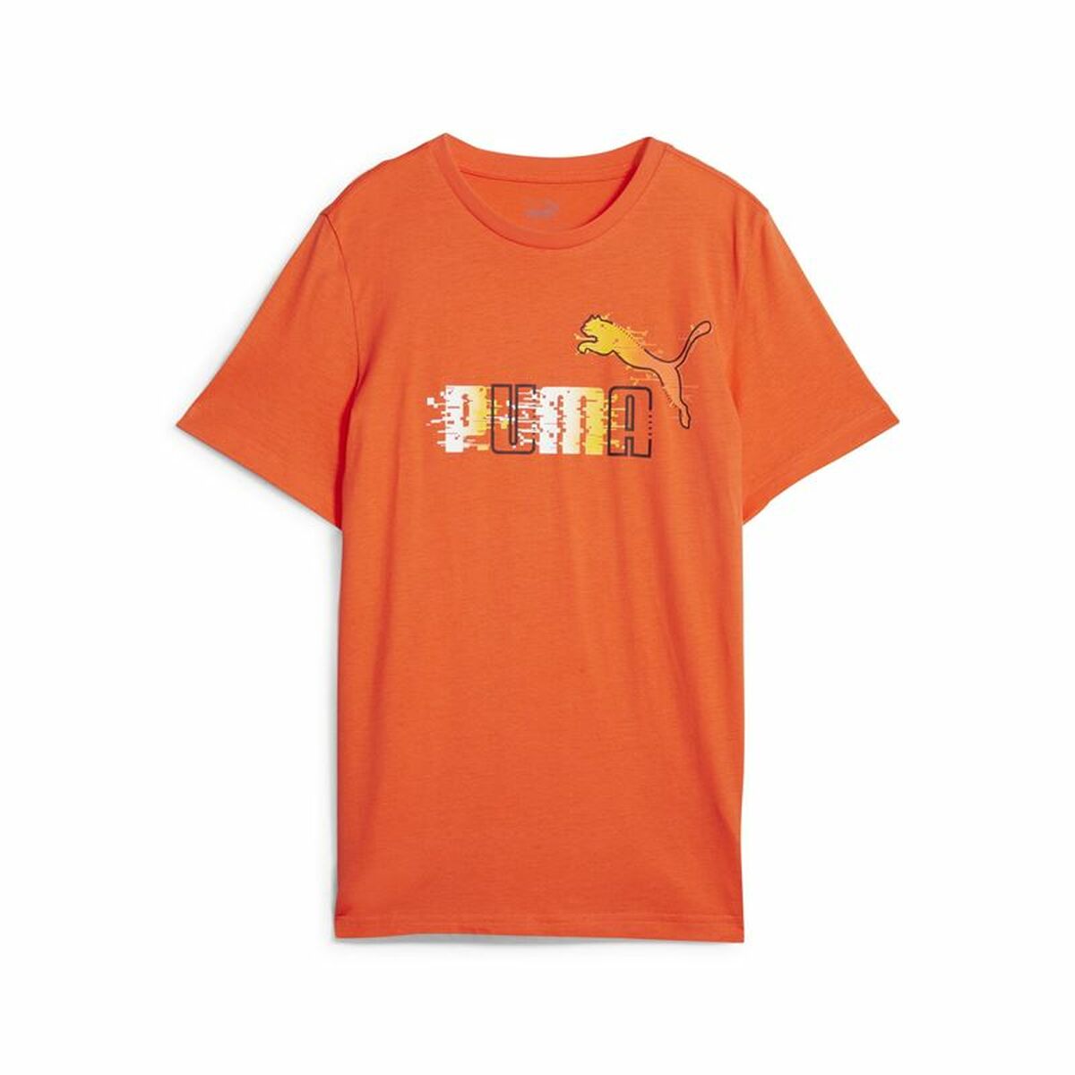 Child's Short Sleeve T-Shirt Puma Ess+ Futureverse Orange 13-14 Years