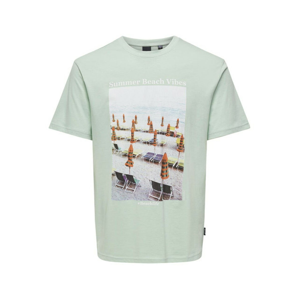 Men’s Short Sleeve T-Shirt Only & Sons Onskolton Reg Beach Surf Green L