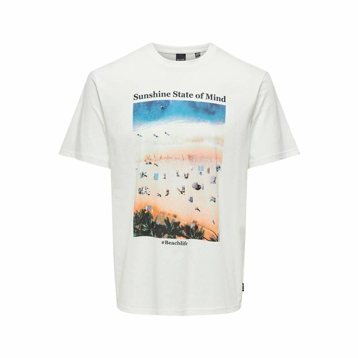 Men’s Short Sleeve T-Shirt Only & Sons Onskolton Reg Beach White S