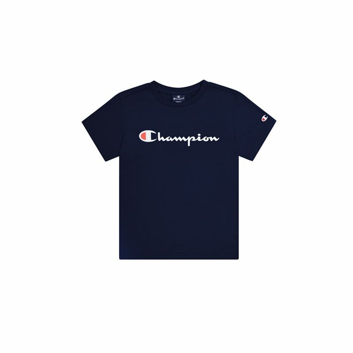 Child's Short Sleeve T-Shirt Champion Crewneck Blue 7-8 Years
