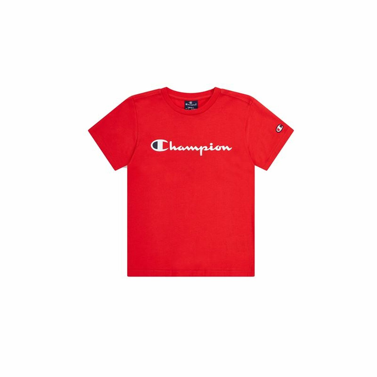 Child's Short Sleeve T-Shirt Champion Crewneck Red 5-6 Years
