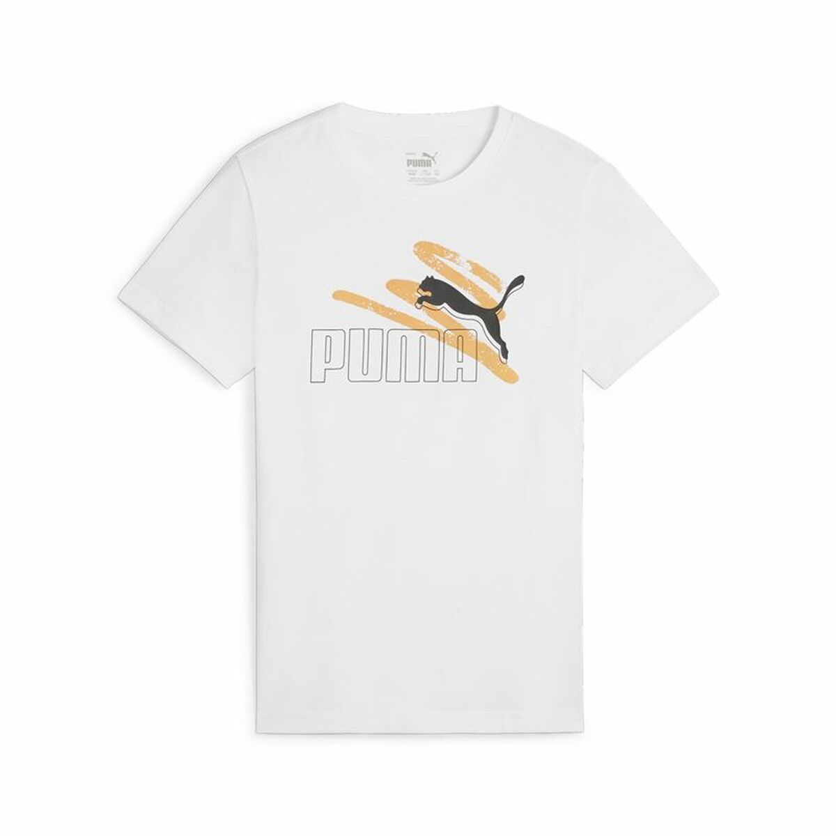 Child's Short Sleeve T-Shirt Puma Essential+ AB White 13-14 Years