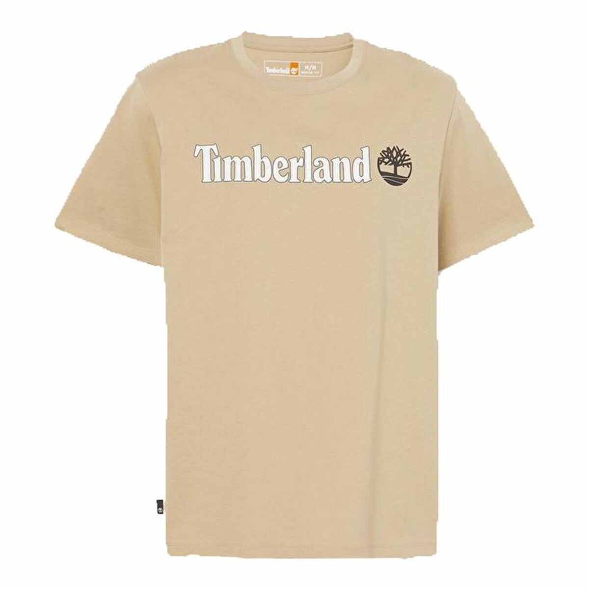 Men’s Short Sleeve T-Shirt Timberland Kennebec River Linear Logo Light brown L